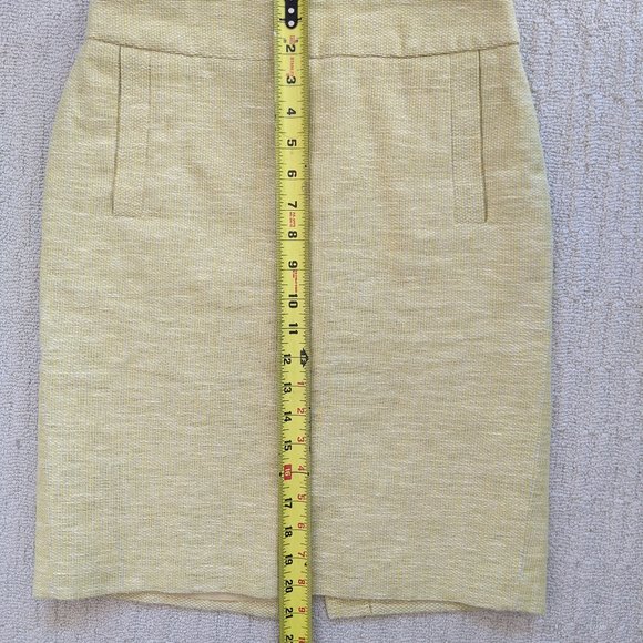 Banana Republic pale yellow tweed pencil skirt - Picture 9 of 12